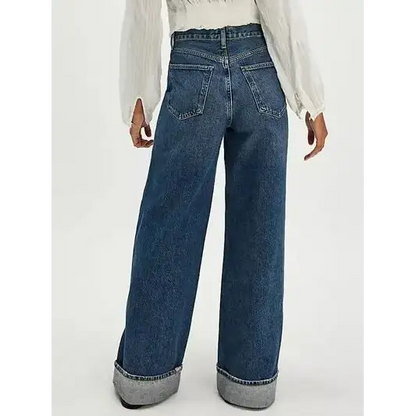 Cuffed Jeans with Pockets.