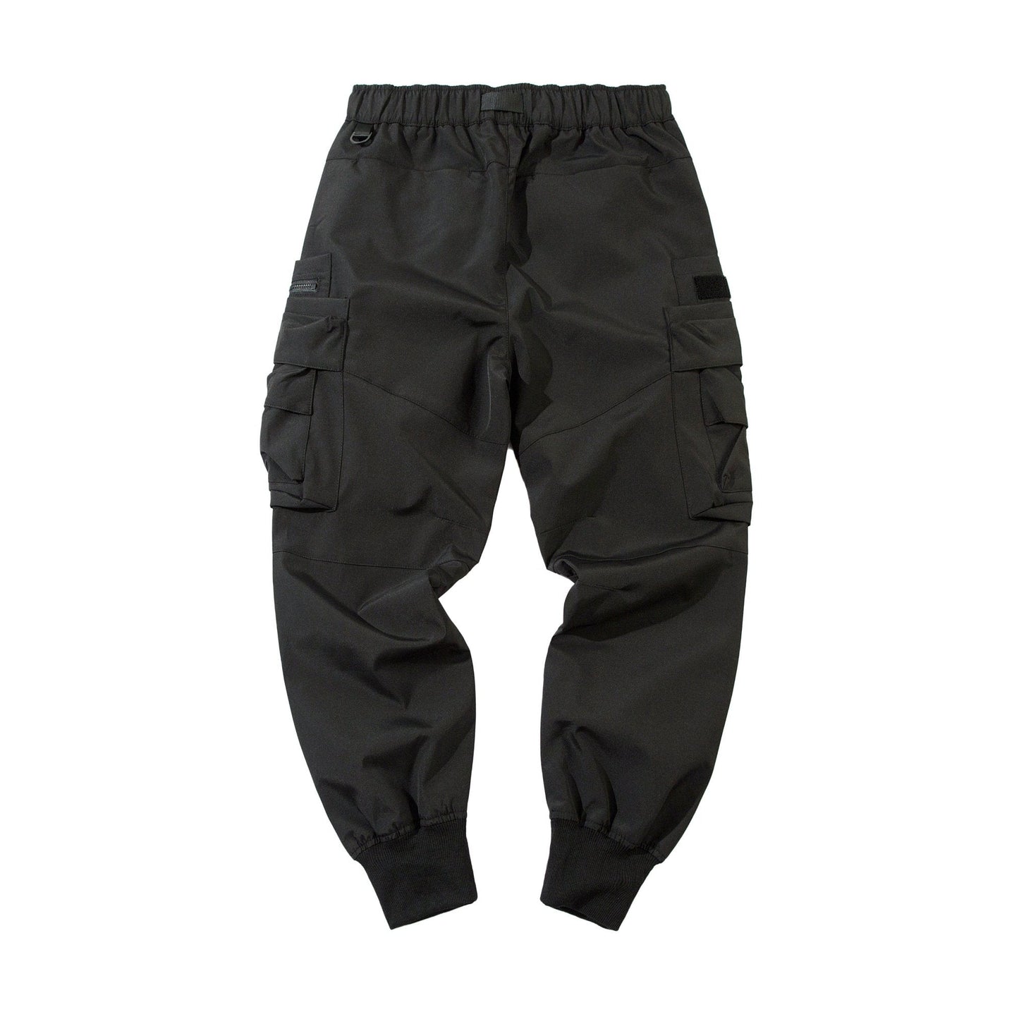 Matte Black Cargo Joggers