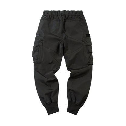 Matte Black Cargo Joggers