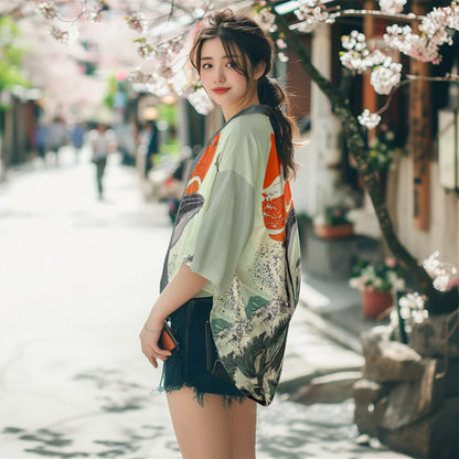 Green Whale Kimono