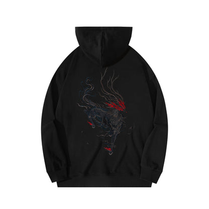 Reindeer Embroidery Hoodie