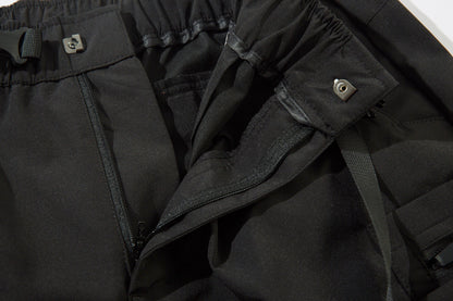 Matte Black Cargo Joggers