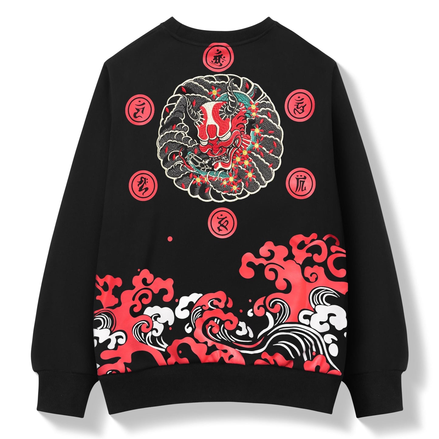 Red Demon Embroidered Sweater