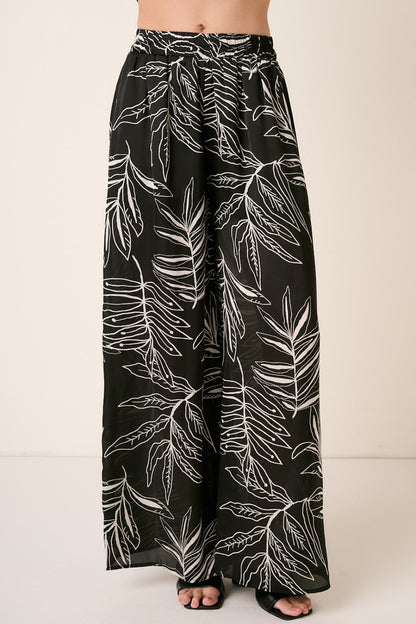 Printed Wide Leg Pants