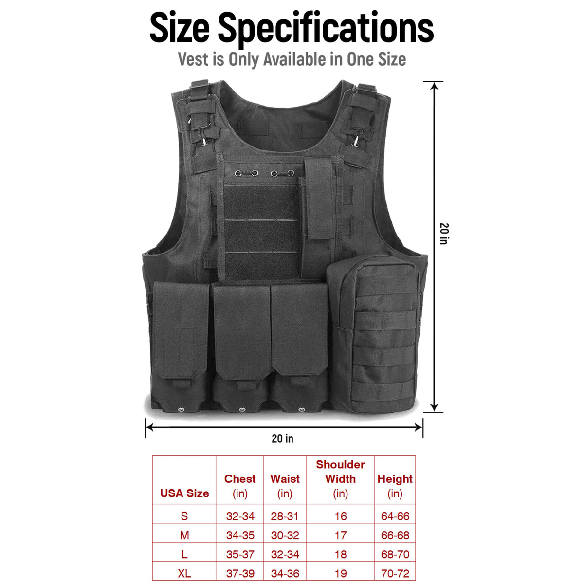 Tactical Military Tactical Plate Carrier Vest