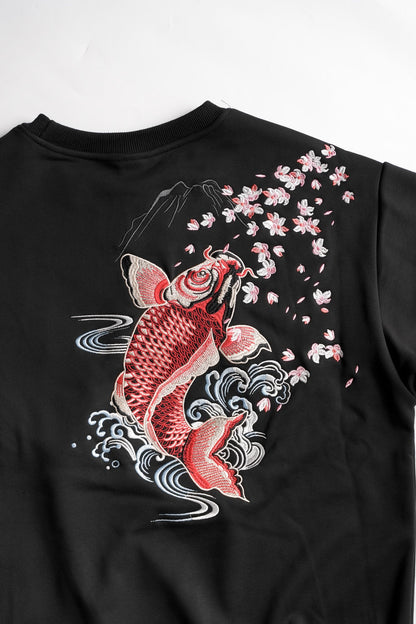 Embroidered Red Koi Fish Sweater