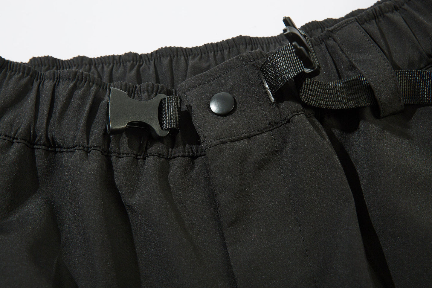 Matte Black Cargo Joggers