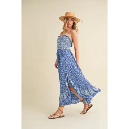 Ditsy Floral Ruffled Hem Maxi Cami Dress.