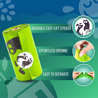 Dog Poop Bags with Dispenser 720