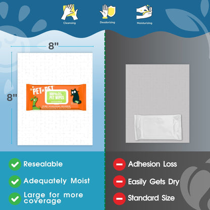 Dog Wipes Cleaning Deodorizing 100 Count