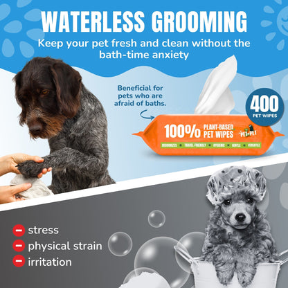 Dog Wipes Cleaning Deodorizing 400 Counts