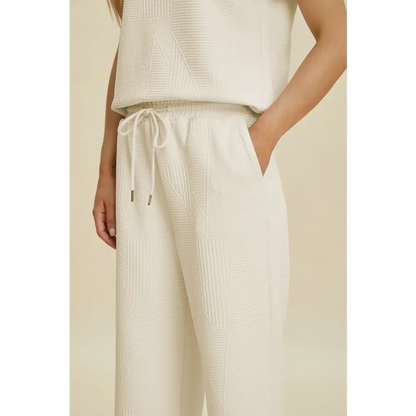 Double Take Full Size Collared Neck Short Sleeve Top and Pants Set.