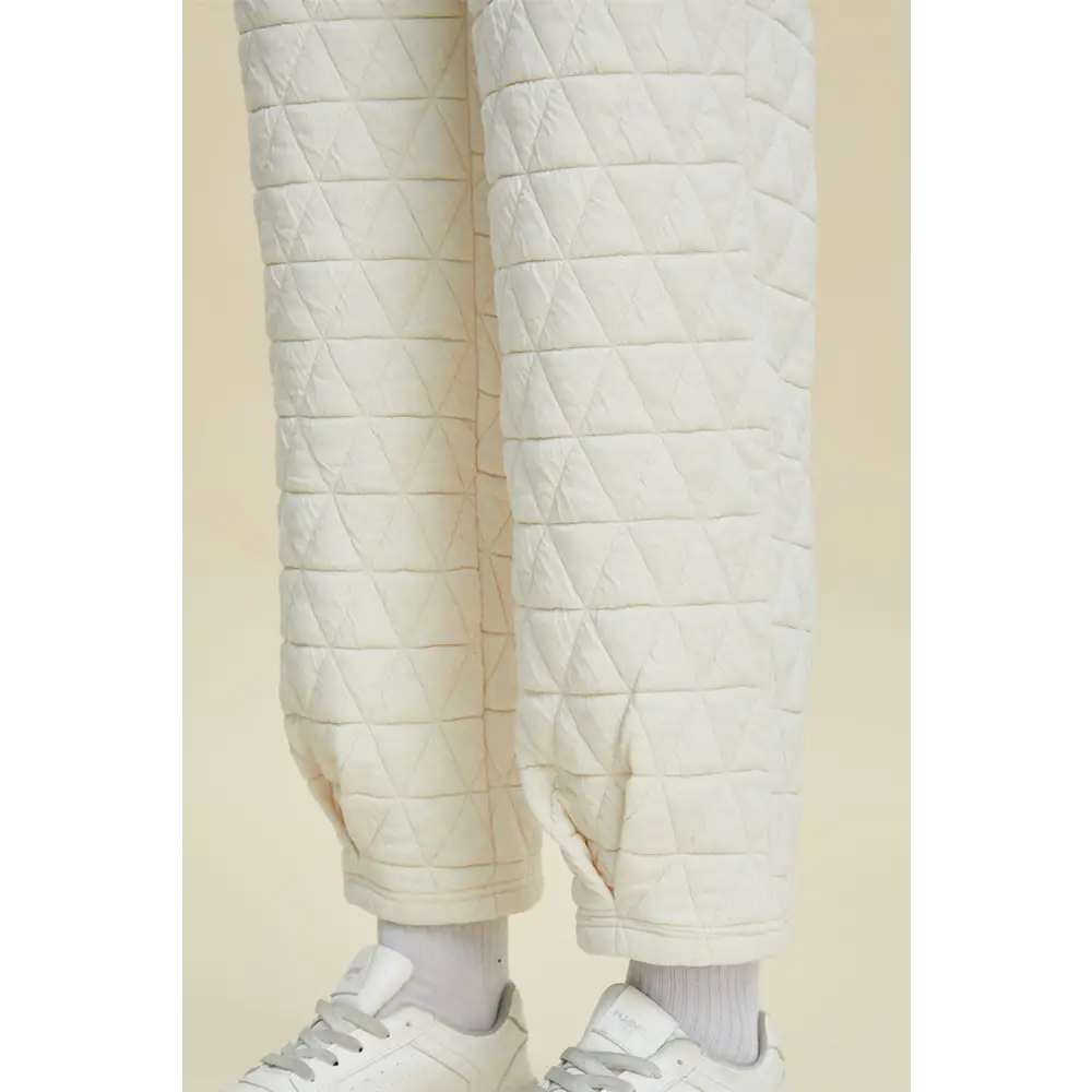 Double Take Full Size Texture Round Neck Long Sleeve Top and Pants Set.
