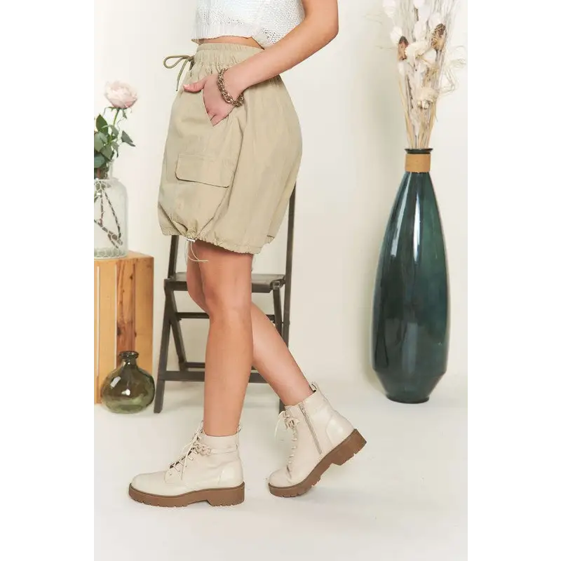 Drawstring Shorts with Pockets.