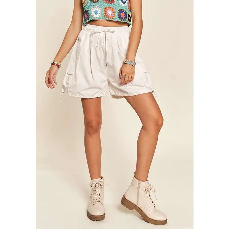 Drawstring Shorts with Pockets.