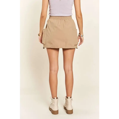Drawstring Skort with Pockets.