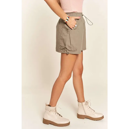 Drawstring Skort with Pockets.