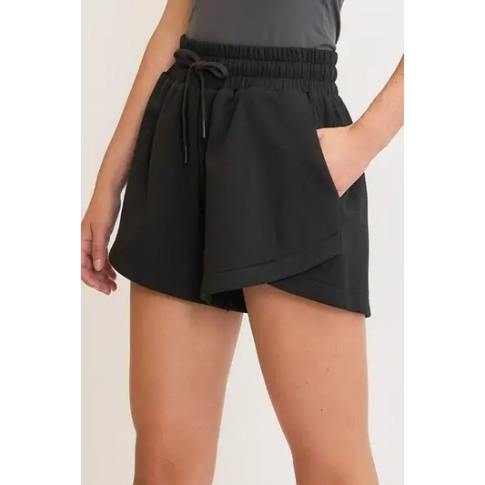 Drawstring Sweatshorts with Pockets.