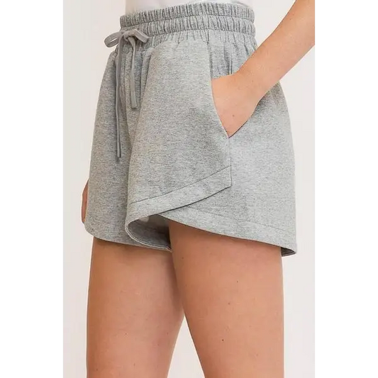 Drawstring Sweatshorts with Pockets.