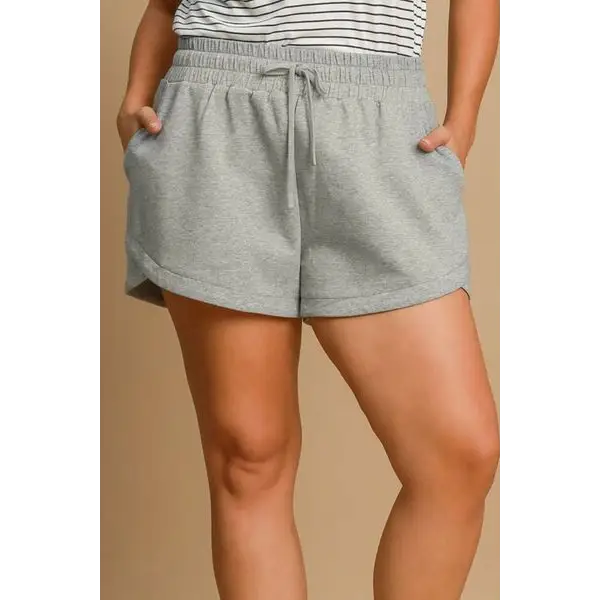 Drawstring Sweatshorts with Pockets.