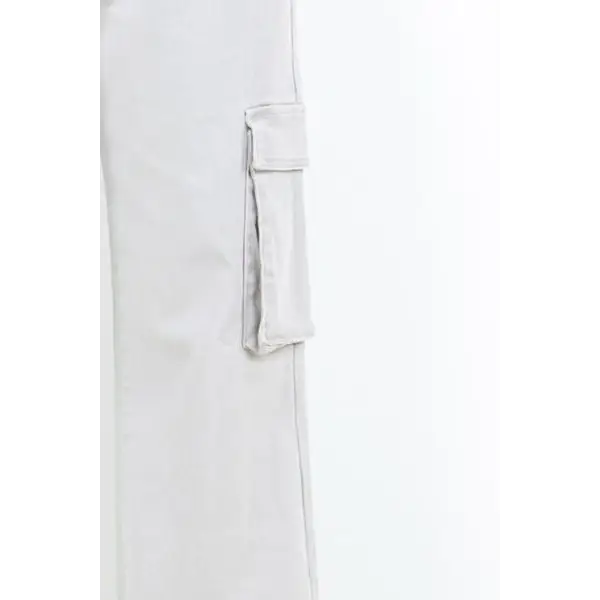 Drawstring Wide Leg Cargo Pants.