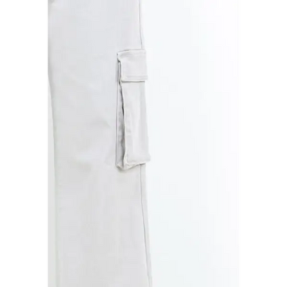 Drawstring Wide Leg Cargo Pants.