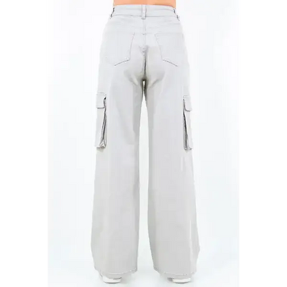 Drawstring Wide Leg Cargo Pants.