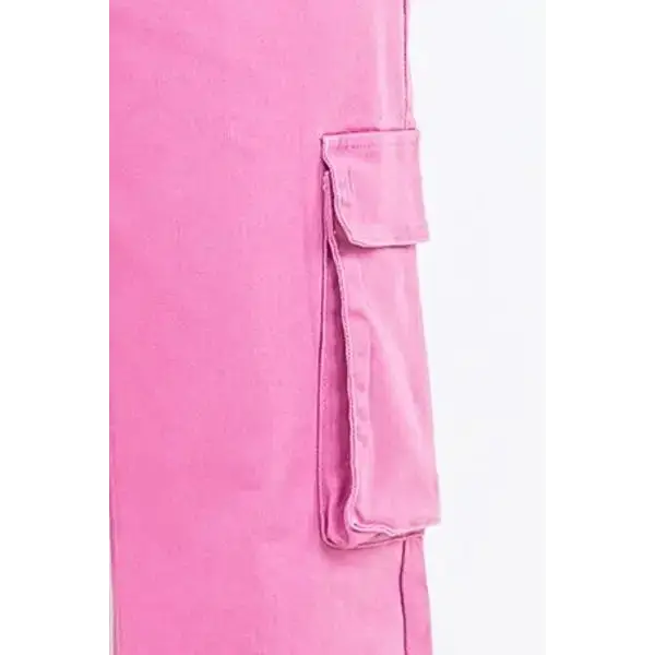 Drawstring Wide Leg Cargo Pants.
