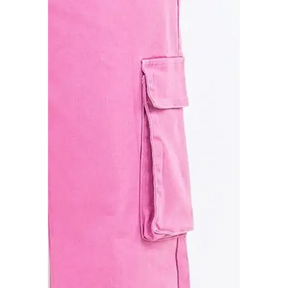Drawstring Wide Leg Cargo Pants.