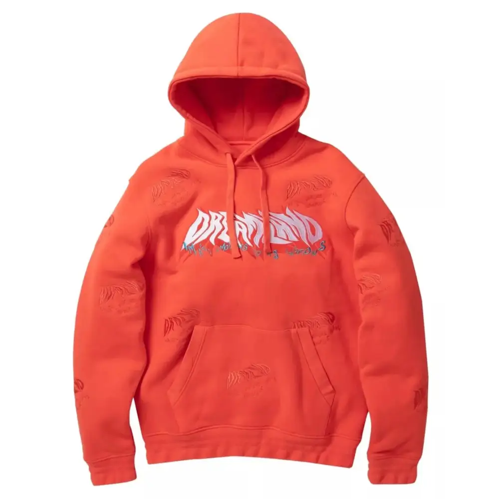 DreamLand Overwhelmed Salmon Sweat Suit Set.