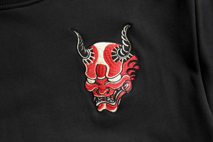 Red Demon Embroidered Sweater