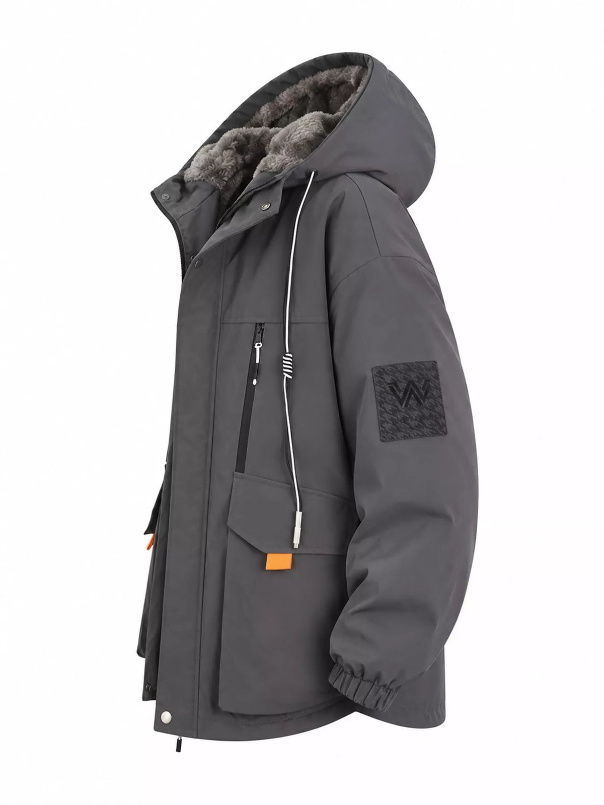 Men's fleece-lined hooded winter parka alternate view | KRIFFA