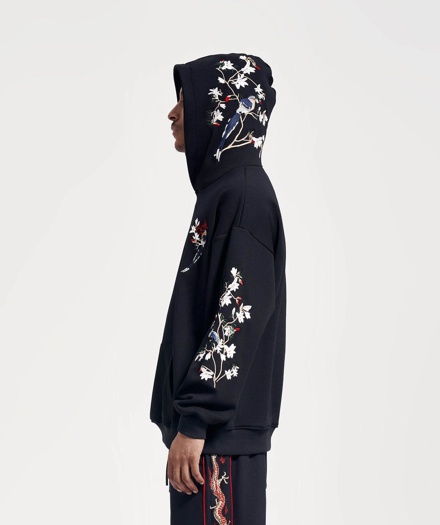 Flowers Embroidery Hoodie