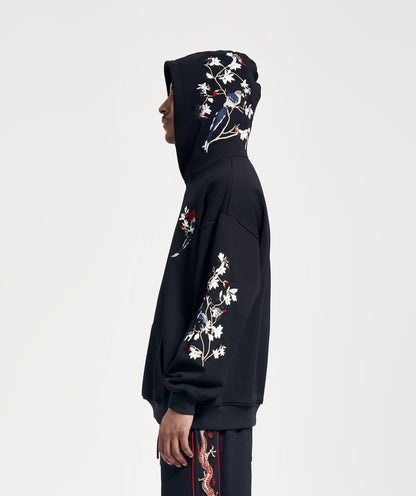 Flowers Embroidery Hoodie