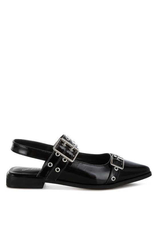 Betula Eyelets & Buckle Detail Flats