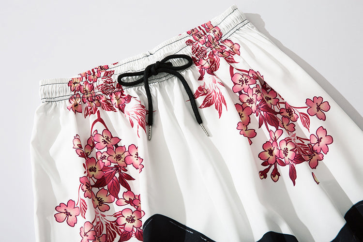 Pink Flowers Lightweight Pants