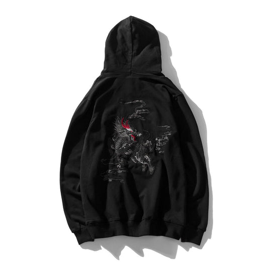 Kirin Embroidery Hoodie