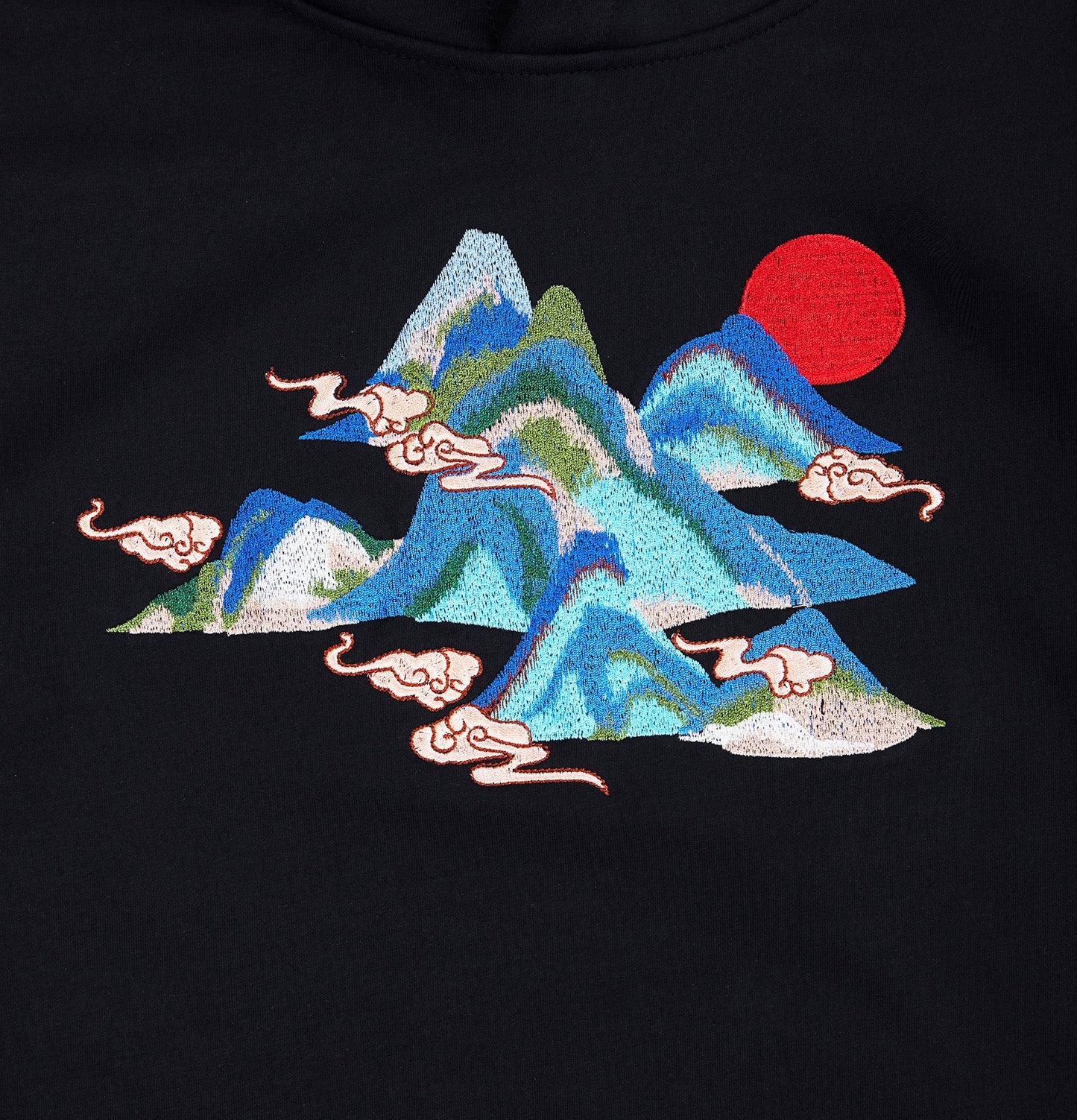 Mountains Embroidery Hoodie