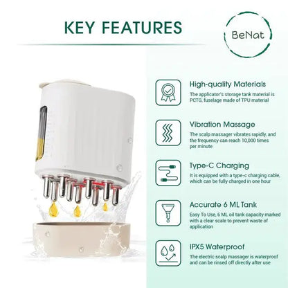 Electric Oil Applicator Scalp Massager 2 in 1..