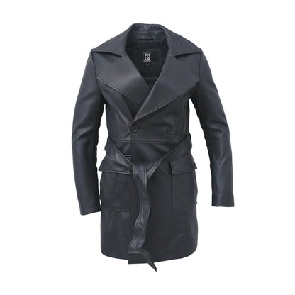Emma Women's Lambskin Leather Trench Coat