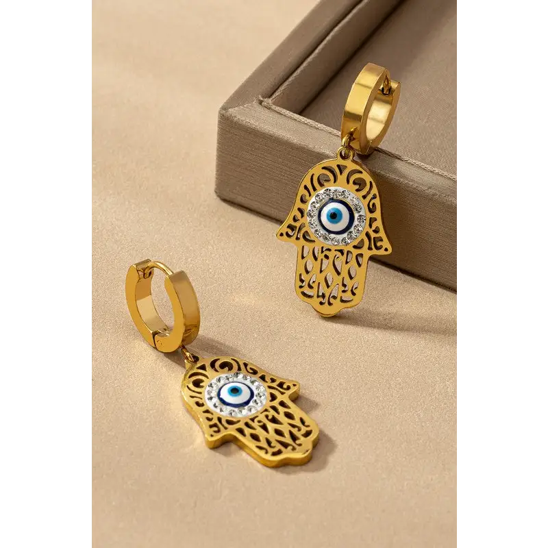 Evil Eye Drop Earrings.