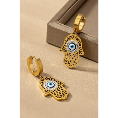 Evil Eye Drop Earrings.