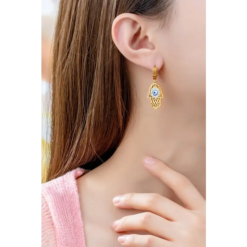 Evil Eye Drop Earrings.