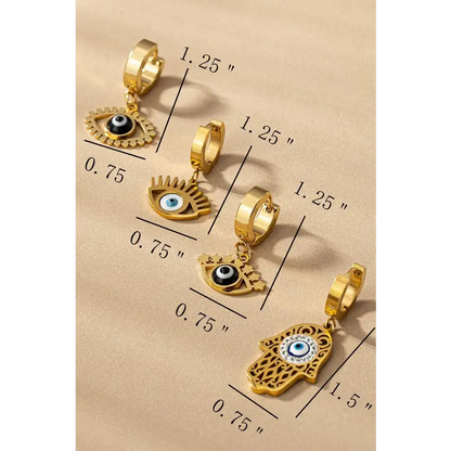 Evil Eye Drop Earrings.