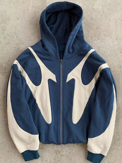 Men's oversized color-block hoodie