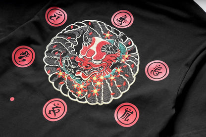 Red Demon Embroidered Tee
