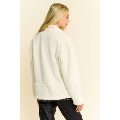 Faux Fur Zip Up Jacket.