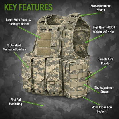 Tactical Military Tactical Plate Carrier Vest