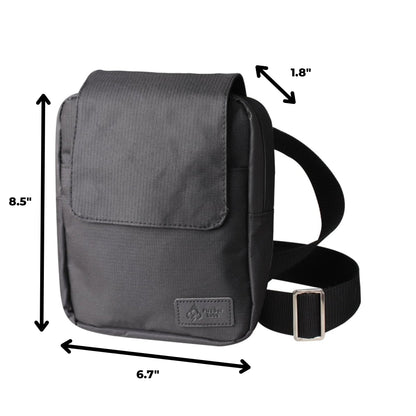 FireBar Labs Smell Proof Messenger Bag - Lockable - Hidden Lock