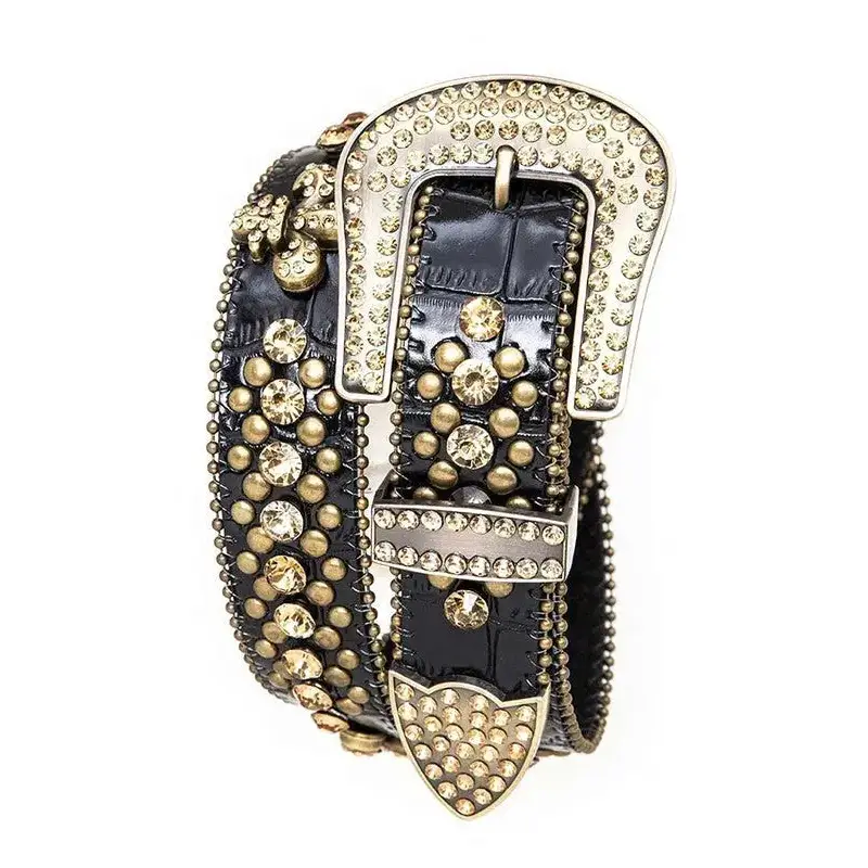 Fleur De Lis Leather Belt.